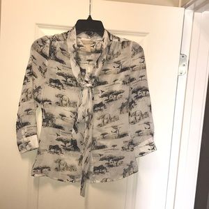 Banana republic safari blouse